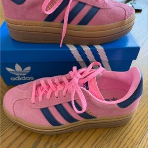 Adidas Pink and Navy Athletic Shoes